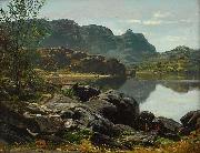 Anders Askevold Landskap med innsjo oil painting on canvas
